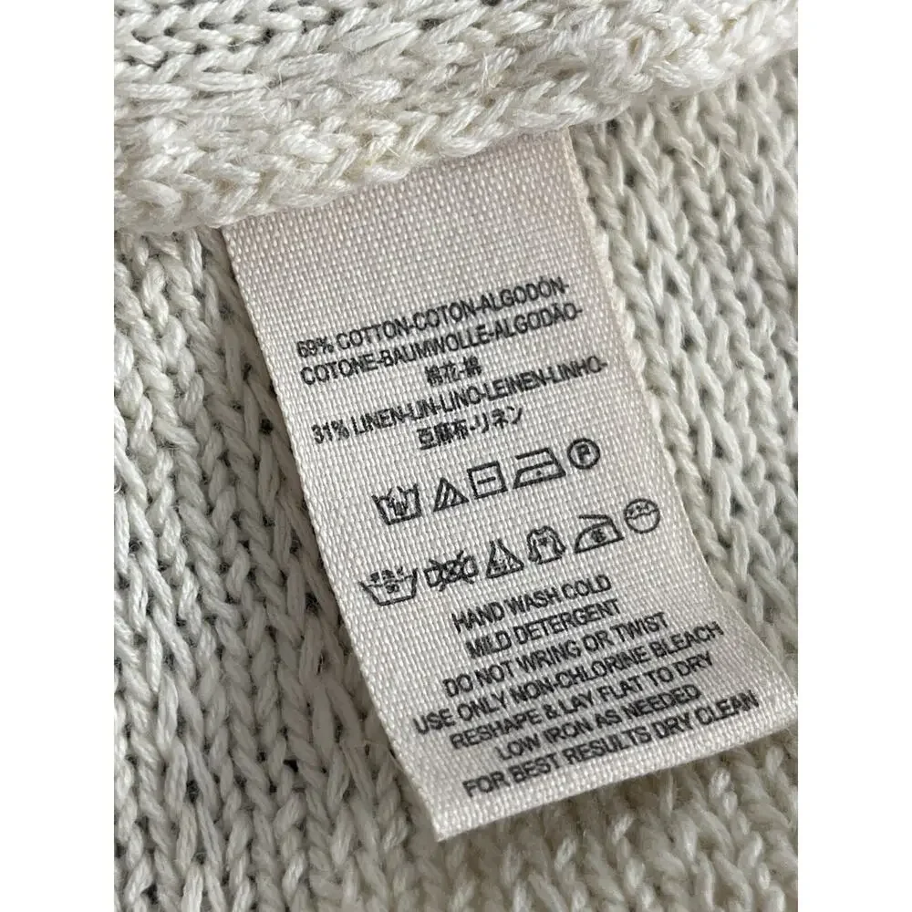Free People Cardigan Women Xs Small Sweater Pockets Open Front Beige Ivory N84